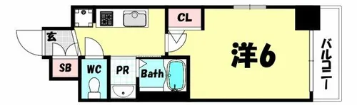 エステムコート神戸湊町【8階】の間取り