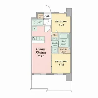 セレニテフラン谷町四丁目アリエ【1303号室】の間取り