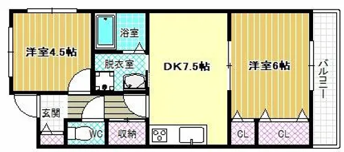 サン・ピープル【1階】の間取り