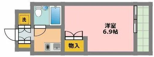 本多聞淀コート【103号室】の間取り