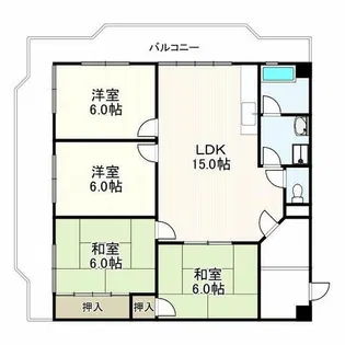 新栄プロパティー軽里【3階】の間取り