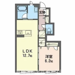 1LDKの間取り画像