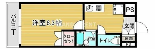 マンション花房【10階】の間取り