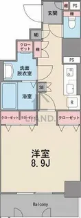 ピタゴラ箱崎【701号室】の間取り