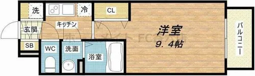 アドバンス大阪ベイパレス【5階】の間取り