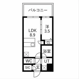 スプランディッド玉造【2階】の間取り