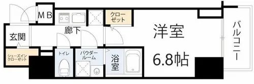 S-RESIDENCE福島玉川Tres【12階】の間取り