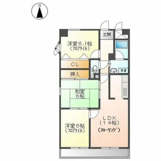 グリーンオーク【2階】の間取り