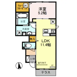 D-roomみのり【1階】の間取り