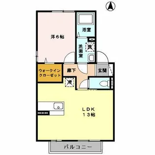 アンプルール B棟【2階】の間取り