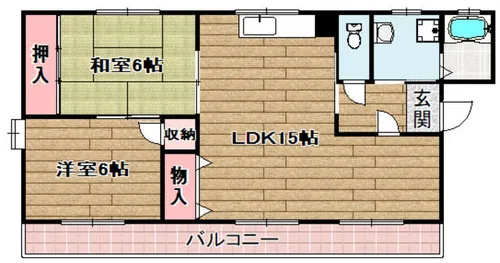 西町ハイツ【3階】の間取り