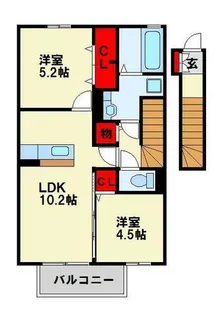 アーバン上の原【2階】の間取り