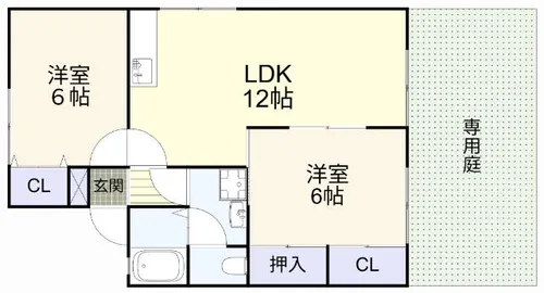 セジュールNAKAHARA B棟【101号室】の間取り