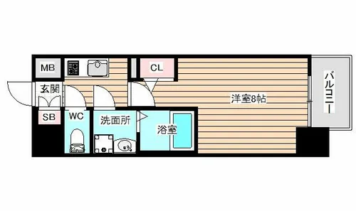 アルグラッド福島SOUTH【14階】の間取り