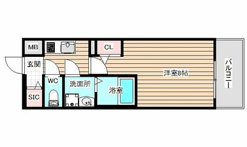 アルグラッド福島SOUTH【4階】の間取り