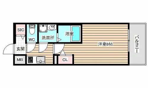 アルグラッド福島SOUTH【3階】の間取り