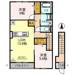 ファミールD希Ⅲ【2階】の間取り