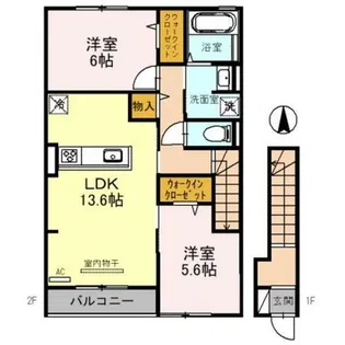 ファミールD希Ⅲ【2階】の間取り