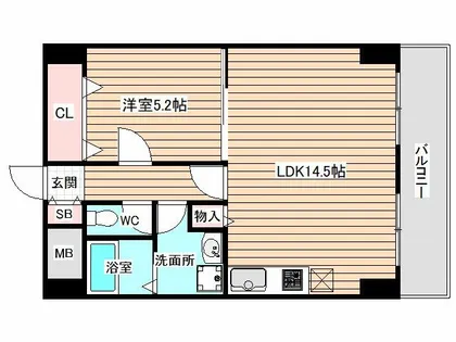 阪神ハイグレードマンション3番館【3階】の間取り