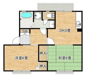 グリーンフィールド【A203号室】の間取り