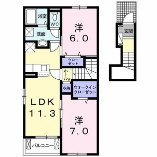 MTIハイツ Ⅳ【2階】の間取り