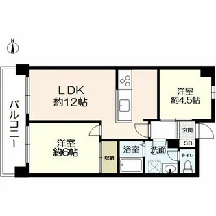 メイゾン桂東【603号室】の間取り