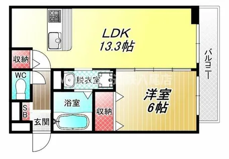 ウォーム八尾木【2階】の間取り