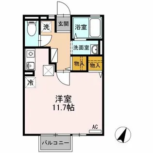 エクセル東合川【1階】の間取り