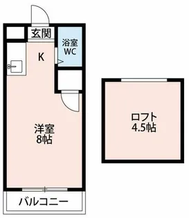 アメニティ天野Ⅱ【206号室】の間取り