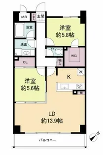 レジディア玉造【11階】の間取り