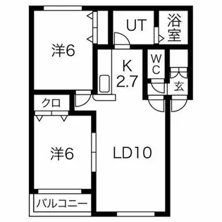 グランボヌールII【2階】の間取り