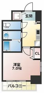 エスリード大阪城【2階】の間取り