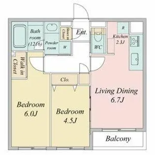 LiveCasa白石【4階】の間取り