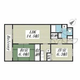 サンハイツ丸果【2階】の間取り