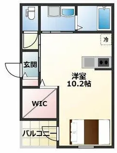 大阪府枚方市東田宮1丁目【アパート】の間取り