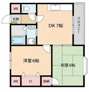 メゾンドルナ【3階】の間取り