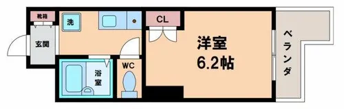 シーダー針中野【2階】の間取り