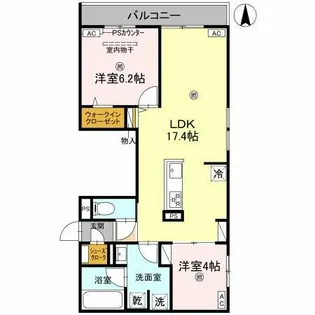 スペチアーレ鷹合【1階】の間取り