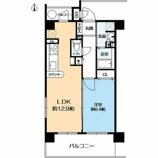 インベスト京都白川【1階】の間取り