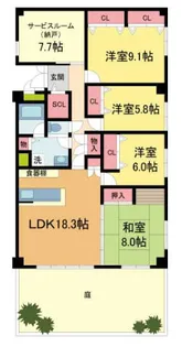 清香マンション【103号室】の間取り