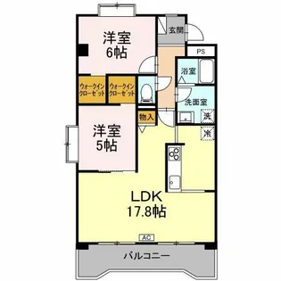 マミーナ1号館【206号室】の間取り