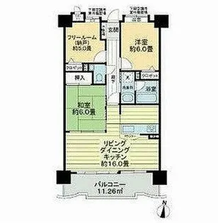 ライオンズステーションプラザ桜山【5階】の間取り