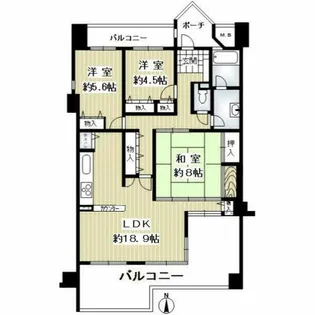 エルタウン学園Ⅵ【5階】の間取り