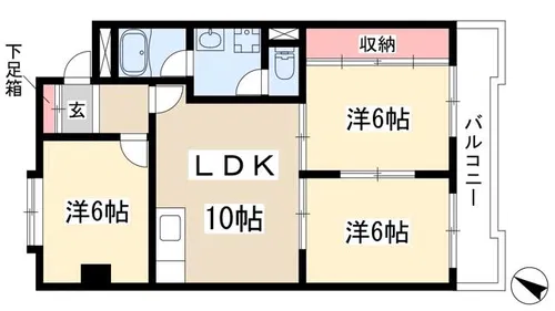 グレースメゾンムラセ【202号室】の間取り