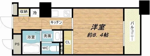 メゾン・ド・ヴィレ大阪城公園前【17階】の間取り