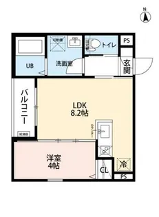 クラムズ黄金【201号室】の間取り