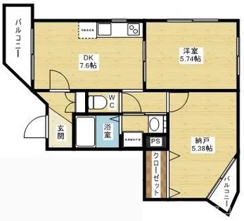 KTIレジデンス淡路【2階】の間取り