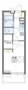 レオパレスイースト フィールド【3階】の間取り