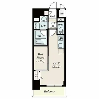 ポルタニグラ大須【9階】の間取り