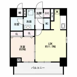 Flair丸の内【9階】の間取り